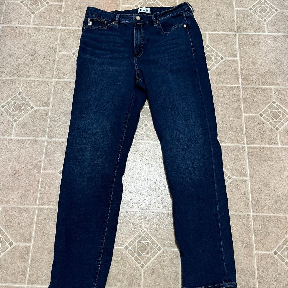 Seven 7 Jeans - Women Size 32x30 - High Rise Waist, Straight Leg -Cotton Blend